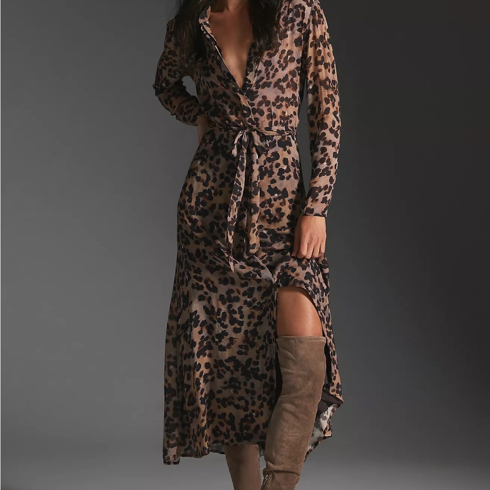 Cloth & Stone Leopard Print Maxi Dress